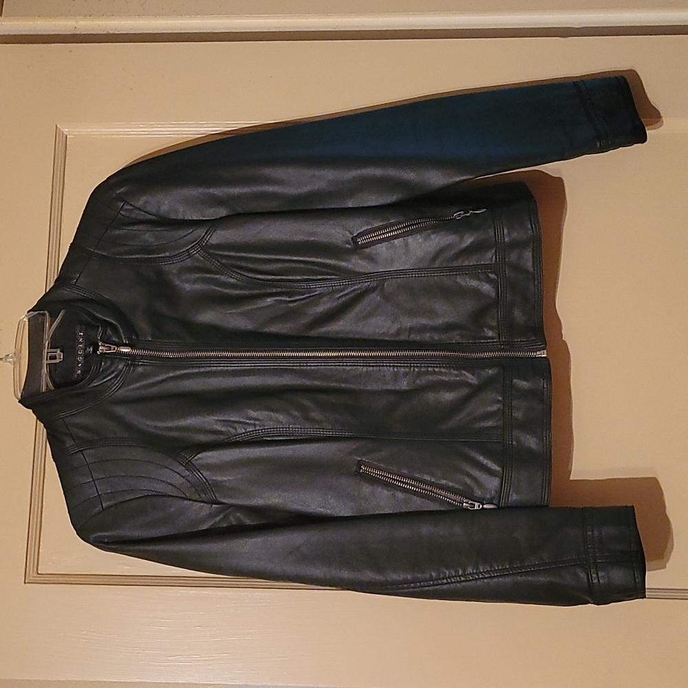 Baccini Faux Leather short jacket - Black